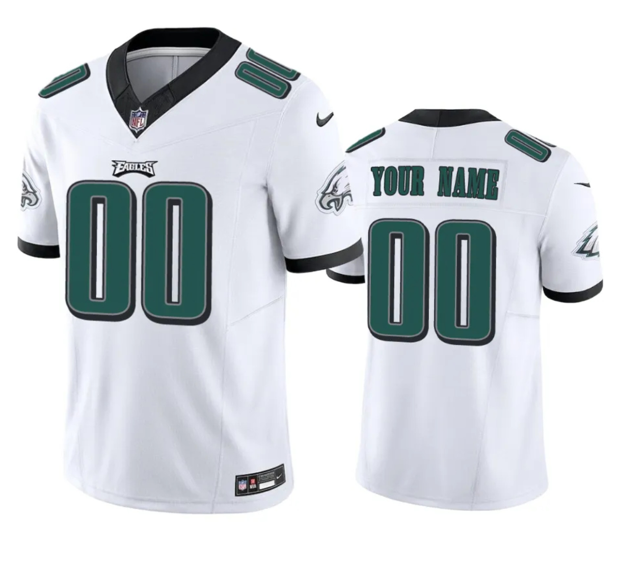 Men's Philadelphia Eagles Active Player Custom White 2023 F.U.S.E Vapor Untouchable Limited Stitched Football Jersey