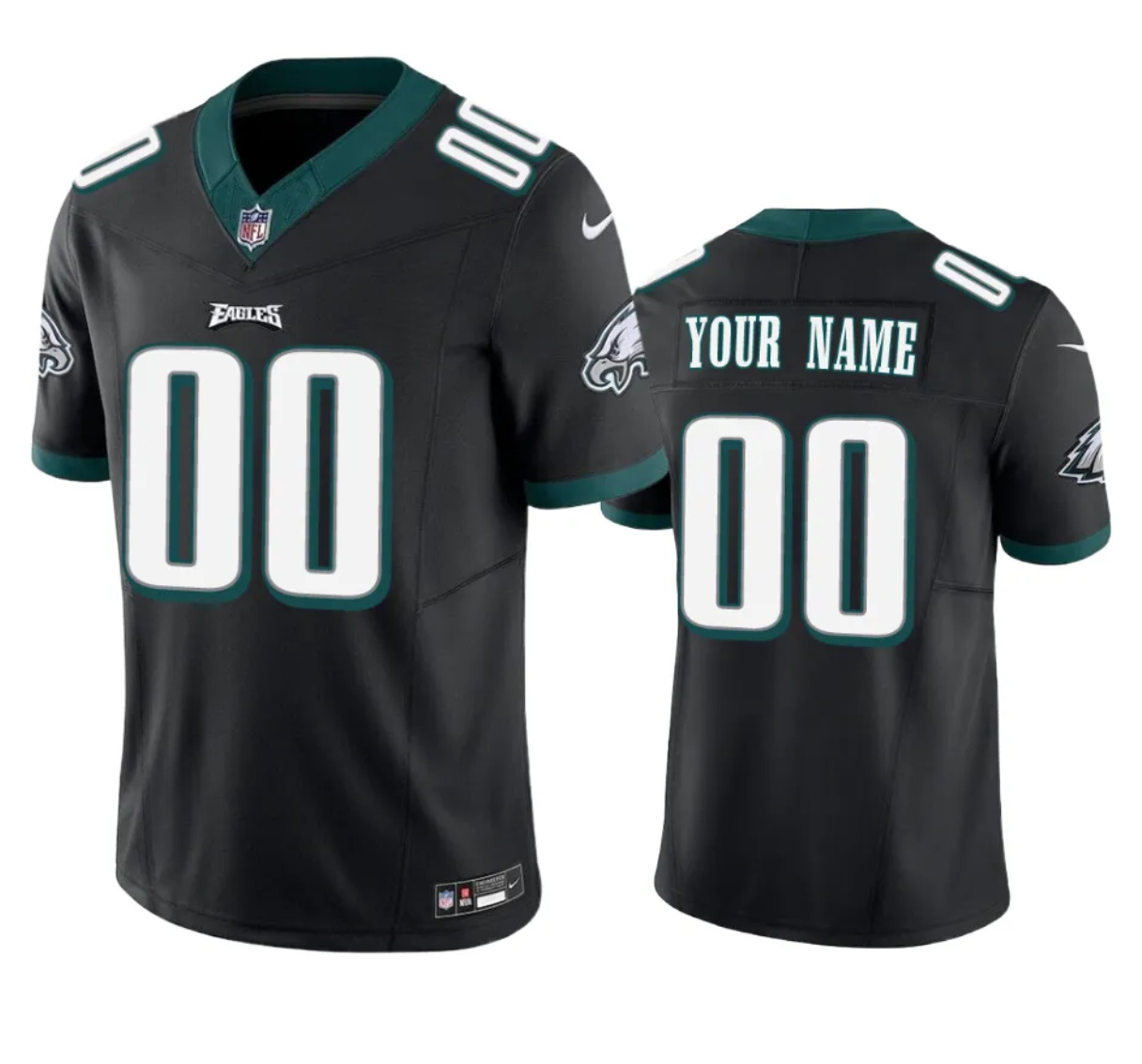Men's Philadelphia Eagles Active Player Custom Black 2023 F.U.S.E Vapor Untouchable Limited Stitched Football Jersey