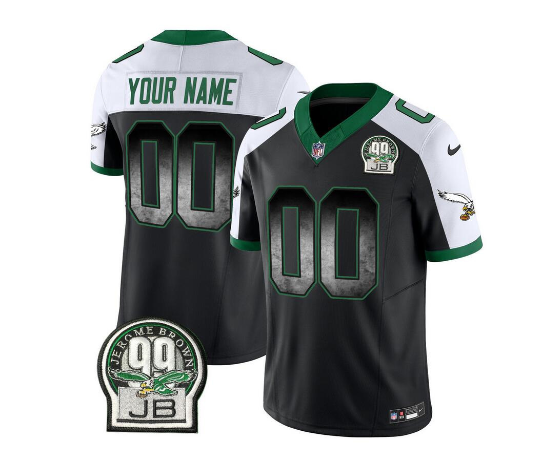 Men's Philadelphia Eagles Active Player Custom Black/White 2023 F.U.S.E. Throwback Vapor Untouchable Limited Stitched Football Jersey Men's Philadelphia Eagles Active Player Custom Black/White 2023 F.U.S.E. Throwback Vapor Untouchable Limited Stitched Football Jersey
