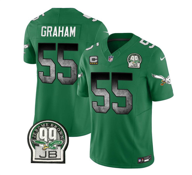 Men's Philadelphia Eagles #55 Brandon Graham Green 2023 F.U.S.E. With 4-star C Patch Throwback Vapor Untouchable Limited Stitched Football Jersey Men's Philadelphia Eagles #55 Brandon Graham Green 2023 F.U.S.E. With 4-star C Patch Throwback Vapor Untouchable Limited Stitched Football Jersey