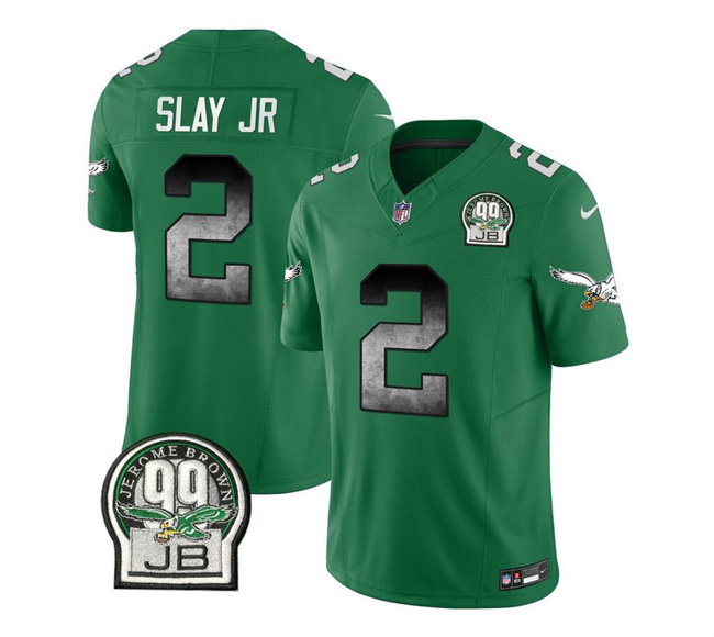 Men's Philadelphia Eagles #2 Darius Slay JR Green 2023 F.U.S.E. Throwback Vapor Untouchable Limited Stitched Football Jersey Men's Philadelphia Eagles #2 Darius Slay JR Green 2023 F.U.S.E. Throwback Vapor Untouchable Limited Stitched Football Jersey