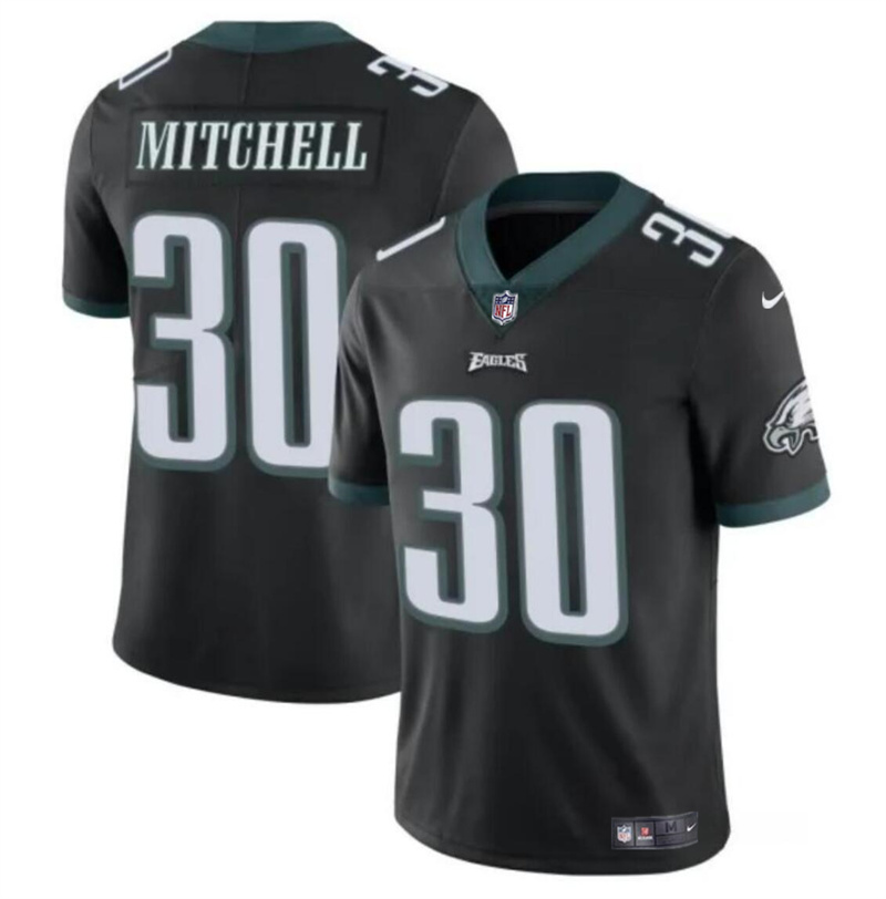 Men's Philadelphia Eagles #30 Quinyon Mitchell Black 2024 Draft Vapor Untouchable Limited Stitched Football Jersey Men's Philadelphia Eagles #30 Quinyon Mitchell Black 2024 Draft Vapor Untouchable Limited Stitched Football Jersey
