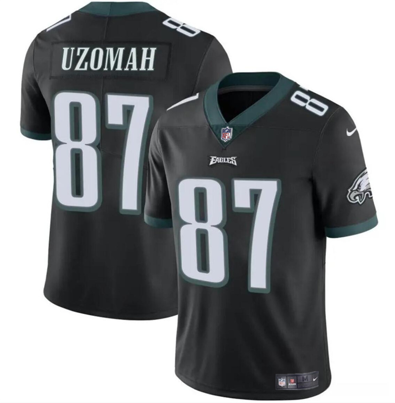 Men's Philadelphia Eagles #87 C.J. Uzomah Black Vapor Untouchable Limited Stitched Football Jersey Men's Philadelphia Eagles #87 C.J. Uzomah Black Vapor Untouchable Limited Stitched Football Jersey