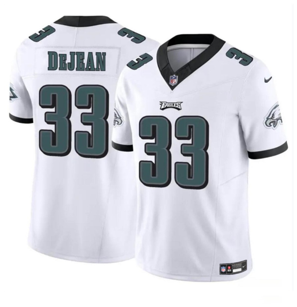 Men's Philadelphia Eagles #33 Cooper DeJean White 2024 Draft F.U.S.E Vapor Untouchable Limited Stitched Football Jersey