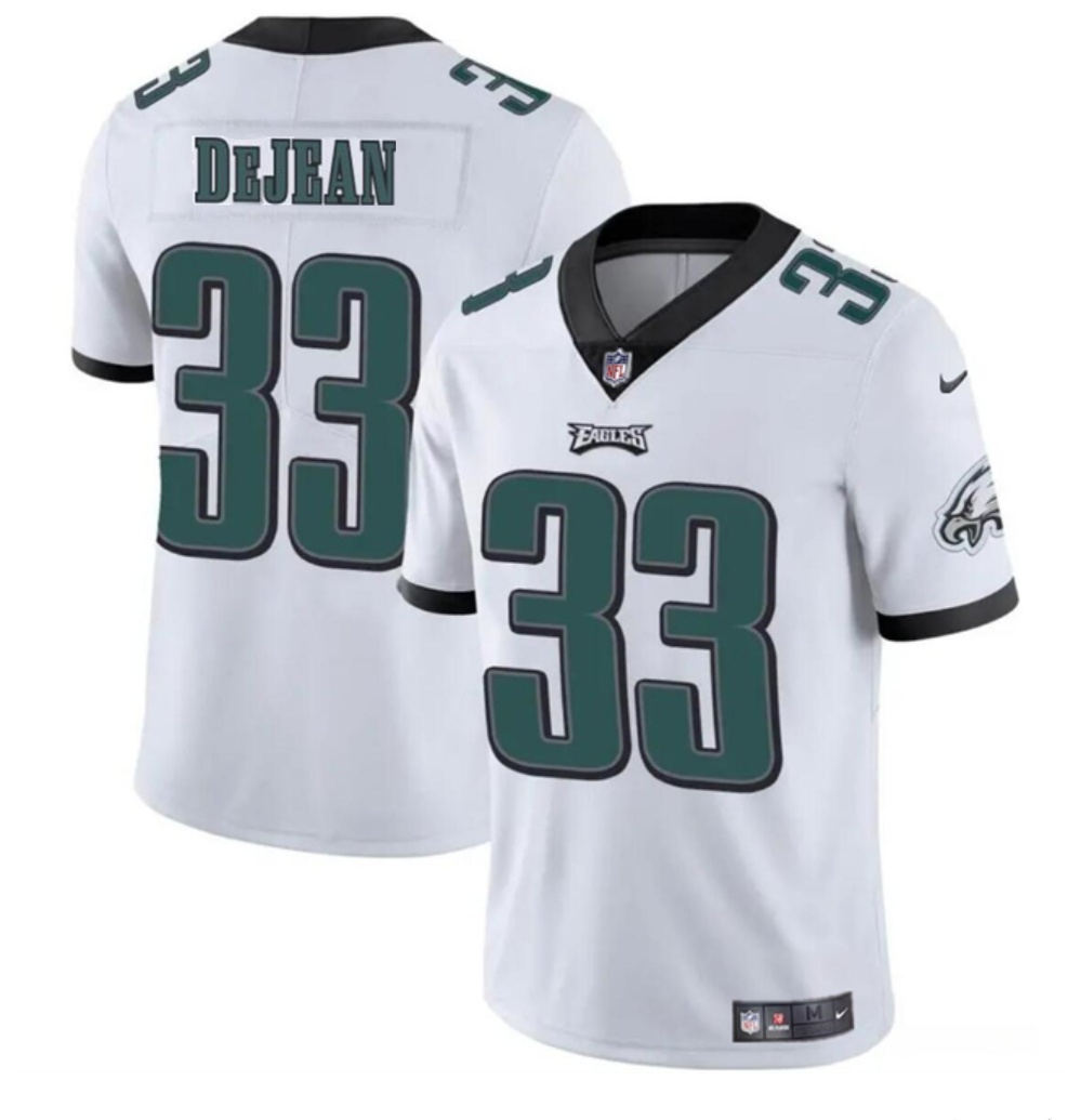 Men's Philadelphia Eagles #33 Cooper DeJean White 2024 Draft Vapor Untouchable Limited Stitched Football Jersey