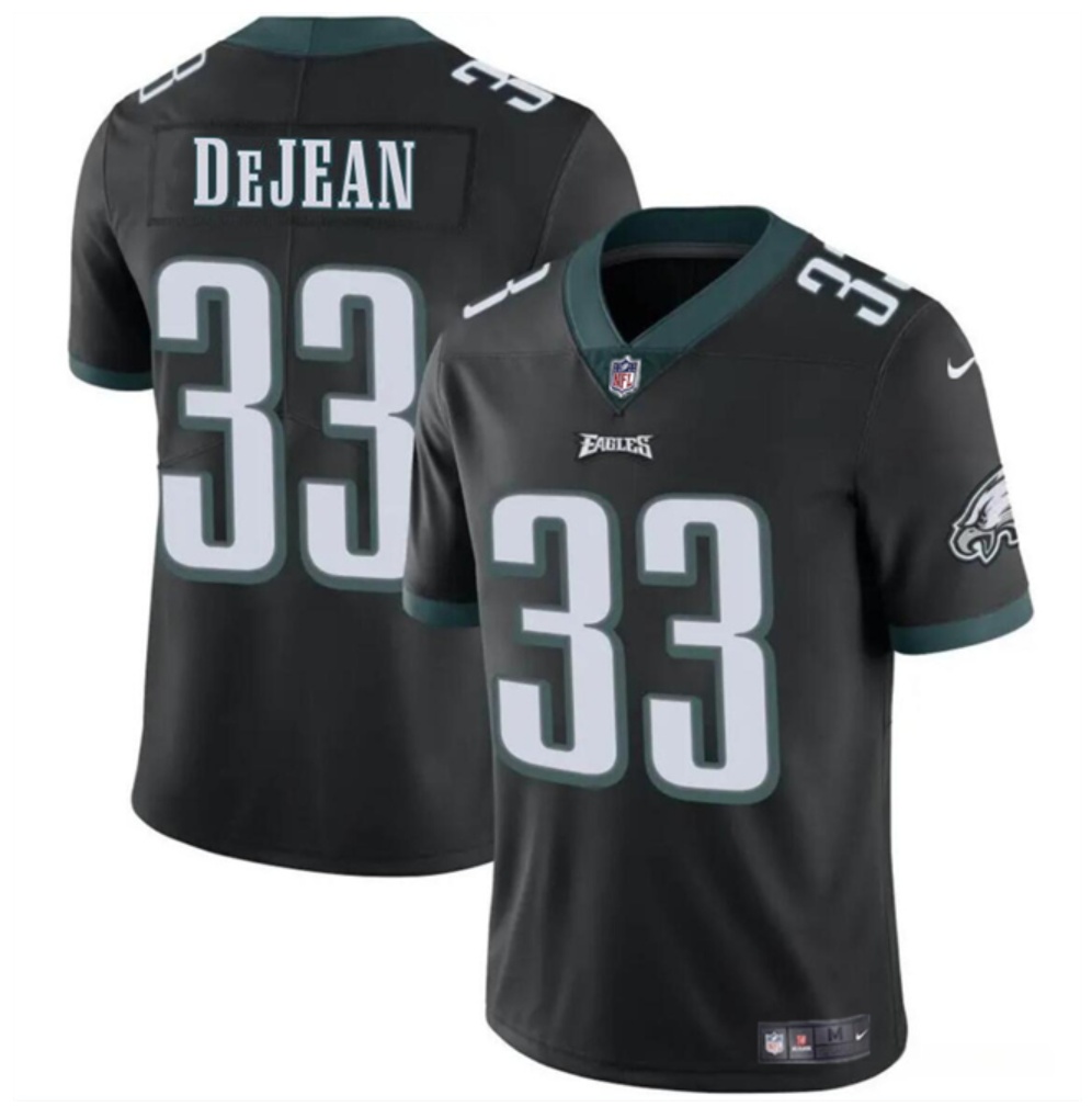 Men's Philadelphia Eagles #33 Cooper DeJean Black 2024 Draft Vapor Untouchable Limited Stitched Football Jersey
