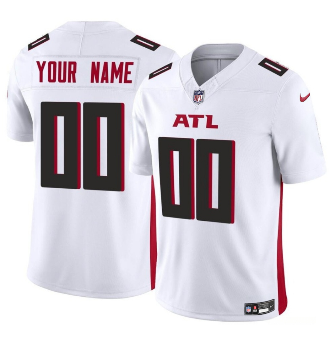 Women's Atlanta Falcons Active Player Custom White 2023 F.U.S.E Vapor Limited Stitched Football Jersey Women's Atlanta Falcons Active Player Custom White 2023 F.U.S.E Vapor Limited Stitched Football Jersey