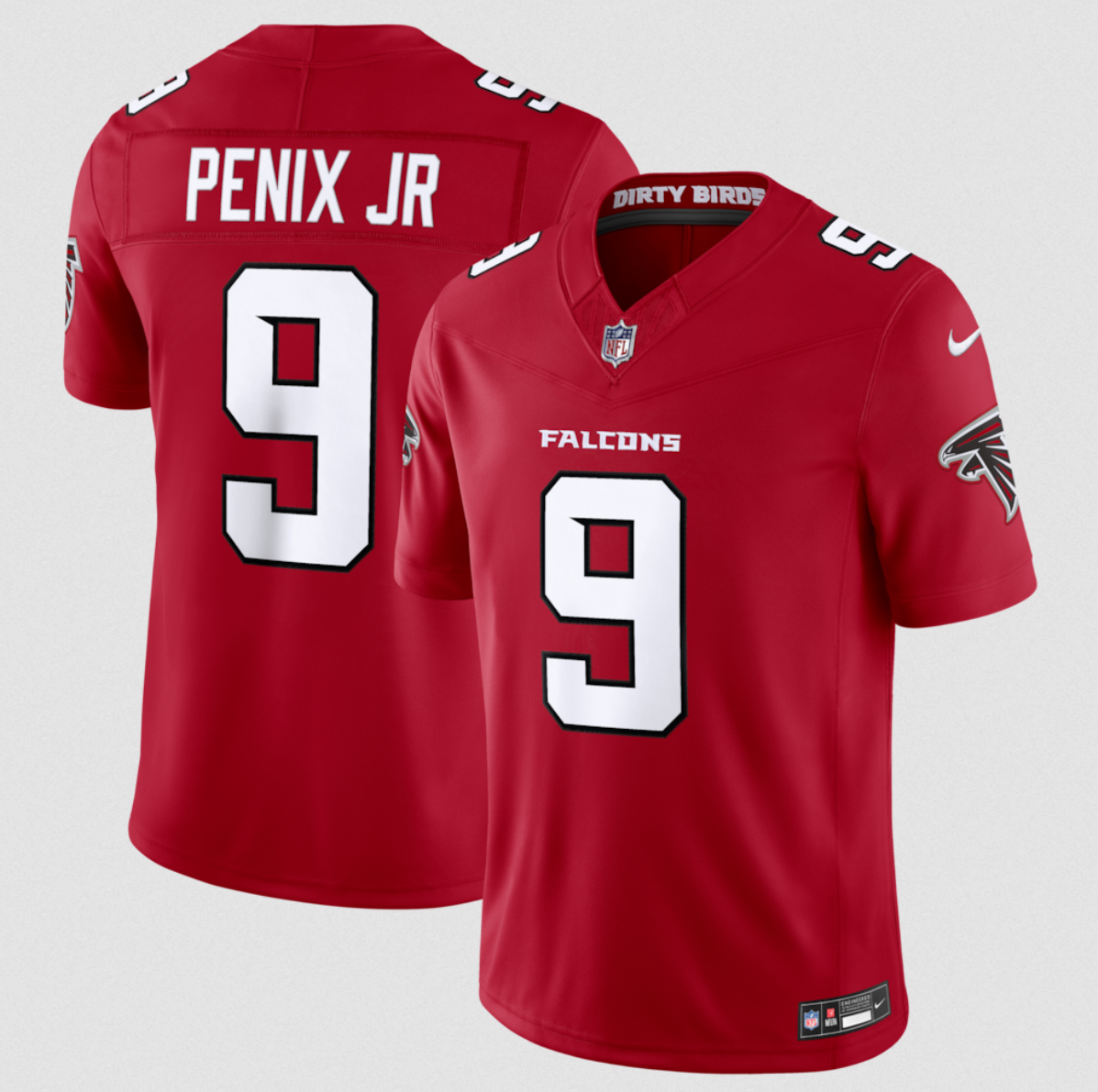 Men's Atlanta Falcons #9 Michael Penix Jr. Red 2026 New F.U.S.E. Vapor Untouchable Limited Stitched Football Jersey Men's Atlanta Falcons #9 Michael Penix Jr. Red 2026 New F.U.S.E. Vapor Untouchable Limited Stitched Football Jersey