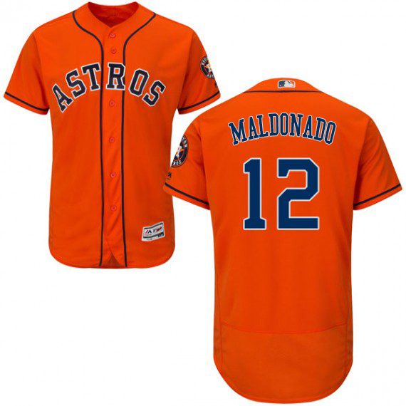 Astros #12 Martin Maldonado Orange Flexbase Authentic Collection Stitched MLB Jersey Astros #12 Martin Maldonado Orange Flexbase Authentic Collection Stitched MLB Jersey