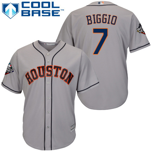Astros #7 Craig Biggio Grey New Cool Base 2019 World Series Bound Stitched MLB Jersey Astros #7 Craig Biggio Grey New Cool Base 2019 World Series Bound Stitched MLB Jersey