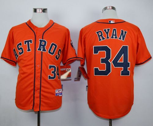 Astros #34 Nolan Ryan Orange Cool Base Stitched MLB Jersey Astros #34 Nolan Ryan Orange Cool Base Stitched MLB Jersey