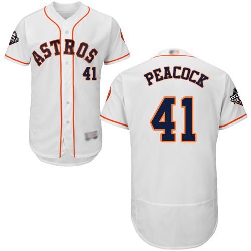 Astros #41 Brad Peacock White Flexbase Authentic Collection 2019 World Series Bound Stitched MLB Jersey