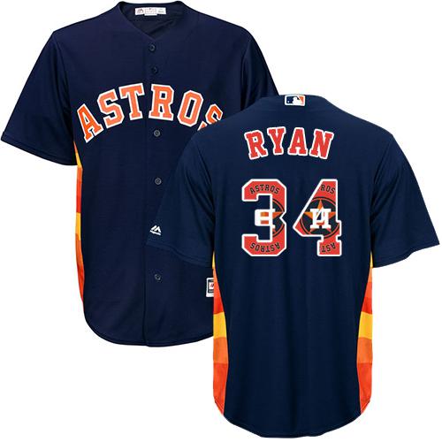 Astros #34 Nolan Ryan Navy Blue Team Logo Fashion Stitched MLB Jersey Astros #34 Nolan Ryan Navy Blue Team Logo Fashion Stitched MLB Jersey