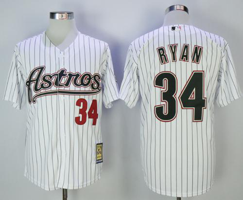 Astros #34 Nolan Ryan White Strip 2000 Turn Back The Clock Stitched MLB Jersey Astros #34 Nolan Ryan White Strip 2000 Turn Back The Clock Stitched MLB Jersey
