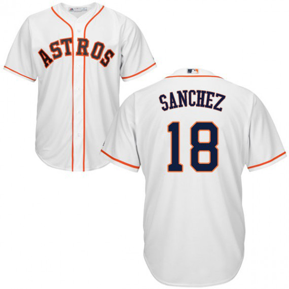 Astros #18 Aaron Sanchez White New Cool Base Stitched MLB Jersey Astros #18 Aaron Sanchez White New Cool Base Stitched MLB Jersey