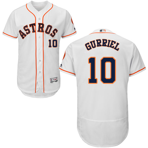 Astros #10 Yuli Gurriel White Flexbase Authentic Collection Stitched MLB Jersey Astros #10 Yuli Gurriel White Flexbase Authentic Collection Stitched MLB Jersey