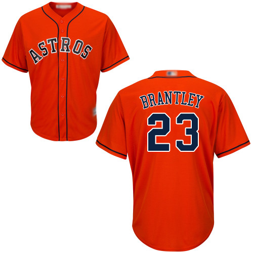 Astros #23 Michael Brantley Orange New Cool Base Stitched MLB Jersey Astros #23 Michael Brantley Orange New Cool Base Stitched MLB Jersey