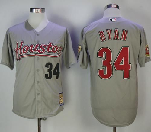 Astros #34 Nolan Ryan Grey 2006 Turn Back The Clock Stitched MLB Jersey Astros #34 Nolan Ryan Grey 2006 Turn Back The Clock Stitched MLB Jersey