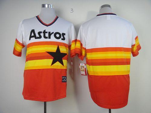 Mitchell And Ness Astros Blank White/Orange Stitched Throwback MLB Jersey Mitchell And Ness Astros Blank White/Orange Stitched Throwback MLB Jersey