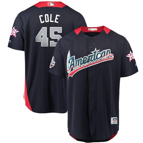 Astros #45 Gerrit Cole Navy Blue 2018 All-Star American League Stitched MLB Jersey Astros #45 Gerrit Cole Navy Blue 2018 All-Star American League Stitched MLB Jersey