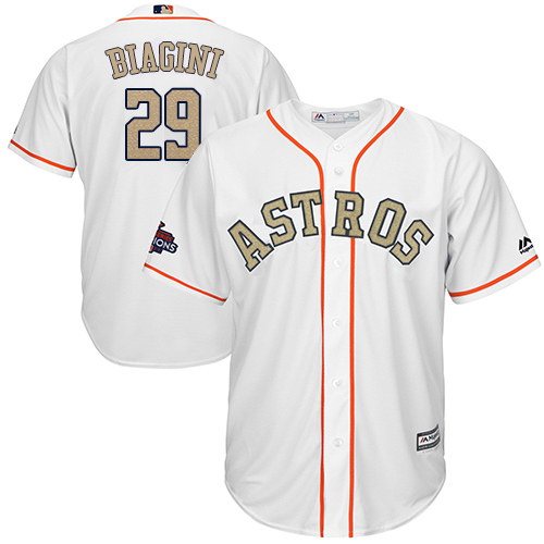 Astros #29 Joe Biagini White 2018 Gold Program Cool Base Stitched MLB Jersey Astros #29 Joe Biagini White 2018 Gold Program Cool Base Stitched MLB Jersey