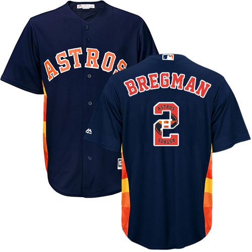Astros #2 Alex Bregman Navy Blue Team Logo Fashion Stitched MLB Jersey Astros #2 Alex Bregman Navy Blue Team Logo Fashion Stitched MLB Jersey