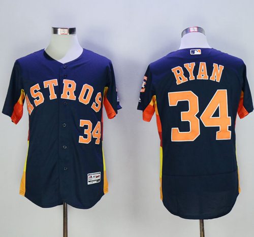 Astros #34 Nolan Ryan Navy Blue Flexbase Authentic Collection Stitched MLB Jersey Astros #34 Nolan Ryan Navy Blue Flexbase Authentic Collection Stitched MLB Jersey