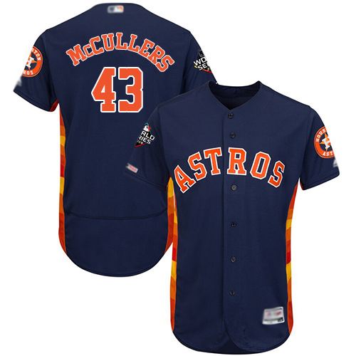 Astros #43 Lance McCullers Navy Blue Flexbase Authentic Collection 2019 World Series Bound Stitched MLB Jersey Astros #43 Lance McCullers Navy Blue Flexbase Authentic Collection 2019 World Series Bound Stitched MLB Jersey