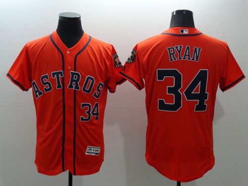 Astros #34 Nolan Ryan Orange Flexbase Authentic Collection Stitched MLB Jersey Astros #34 Nolan Ryan Orange Flexbase Authentic Collection Stitched MLB Jersey