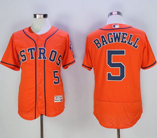 Astros #5 Jeff Bagwell Orange Flexbase Authentic Collection Stitched MLB Jersey Astros #5 Jeff Bagwell Orange Flexbase Authentic Collection Stitched MLB Jersey