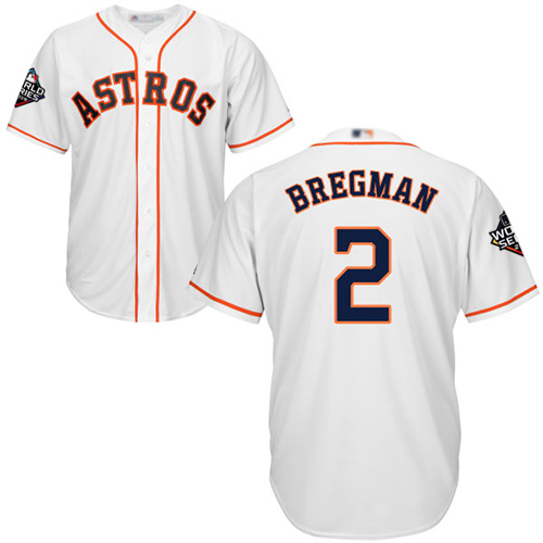 Astros #2 Alex Bregman White New Cool Base 2019 World Series Bound Stitched MLB Jersey Astros #2 Alex Bregman White New Cool Base 2019 World Series Bound Stitched MLB Jersey