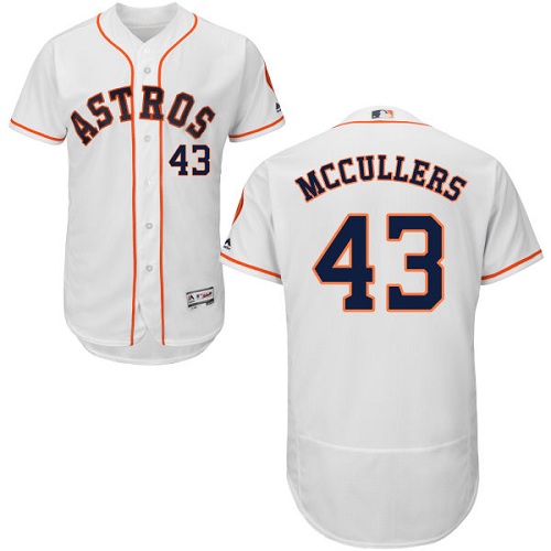 Astros #43 Lance McCullers White Flexbase Authentic Collection Stitched MLB Jersey Astros #43 Lance McCullers White Flexbase Authentic Collection Stitched MLB Jersey