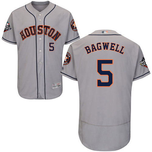 Astros #5 Jeff Bagwell Grey Flexbase Authentic Collection 2019 World Series Bound Stitched MLB Jersey Astros #5 Jeff Bagwell Grey Flexbase Authentic Collection 2019 World Series Bound Stitched MLB Jersey