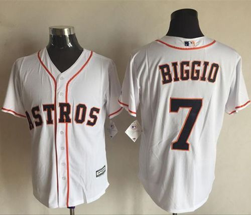 Astros #7 Craig Biggio White New Cool Base Stitched MLB Jersey Astros #7 Craig Biggio White New Cool Base Stitched MLB Jersey