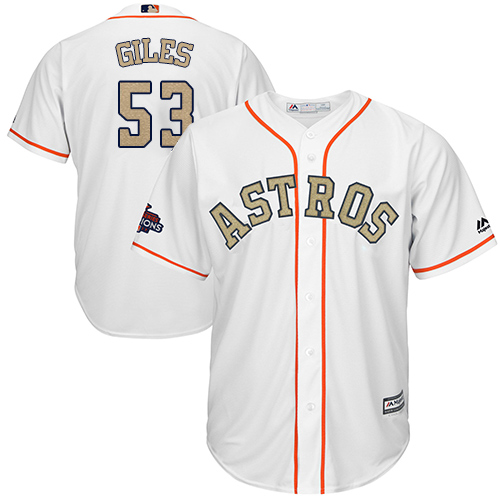 Astros #53 Ken Giles White 2018 Gold Program Cool Base Stitched MLB Jersey Astros #53 Ken Giles White 2018 Gold Program Cool Base Stitched MLB Jersey