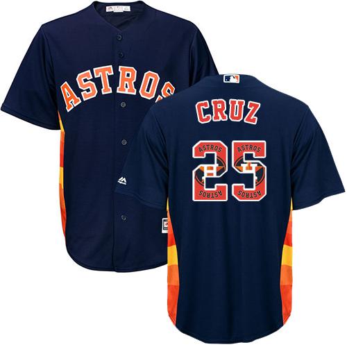 Astros #25 Jose Cruz Navy Blue Team Logo Fashion Stitched MLB Jersey Astros #25 Jose Cruz Navy Blue Team Logo Fashion Stitched MLB Jersey
