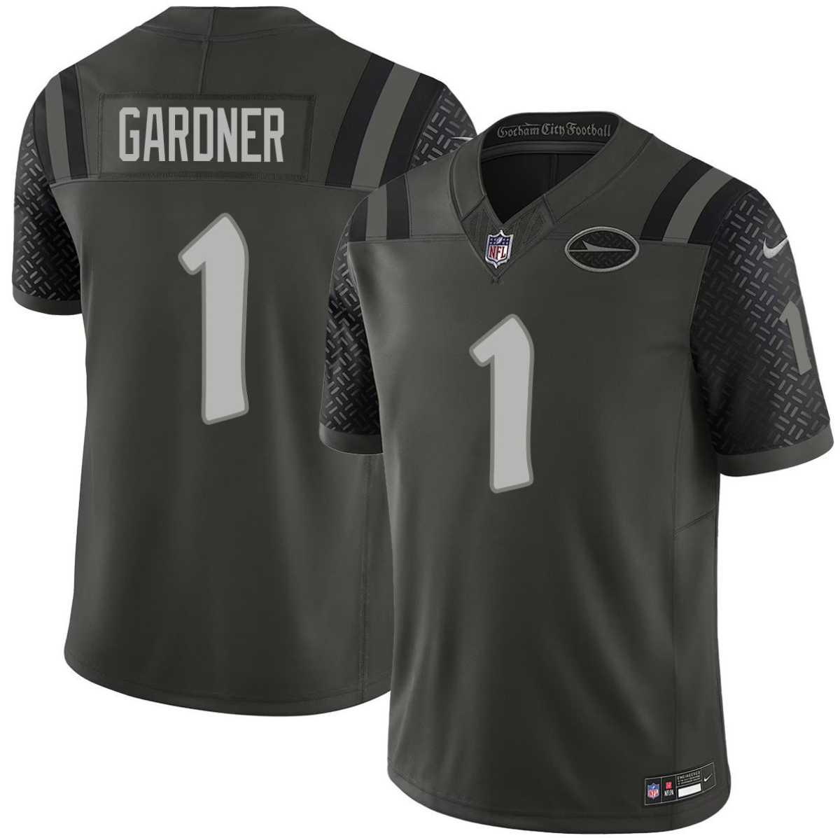 Men's New York Jets #1 Ahmad Gardner Black 2025 F.U.S.E. “Rivalries” Vapor Limited Stitched Football Jersey