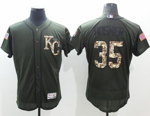 Royals #35 Eric Hosmer Green Flexbase Authentic Collection Salute to Service Stitched MLB Jersey Royals #35 Eric Hosmer Green Flexbase Authentic Collection Salute to Service Stitched MLB Jersey