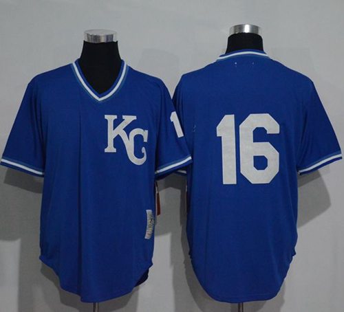 Mitchell And Ness 1989 Royals #16 Bo Jackson Blue Throwback Stitched MLB Jersey Mitchell And Ness 1989 Royals #16 Bo Jackson Blue Throwback Stitched MLB Jersey