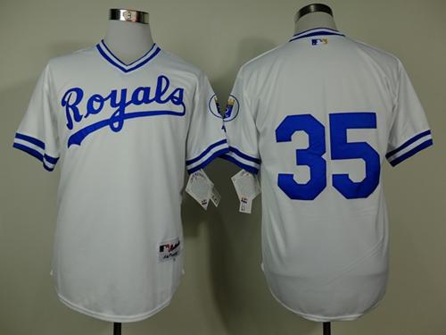 Royals #35 Eric Hosmer White 1974 Turn Back The Clock Stitched MLB Jersey Royals #35 Eric Hosmer White 1974 Turn Back The Clock Stitched MLB Jersey
