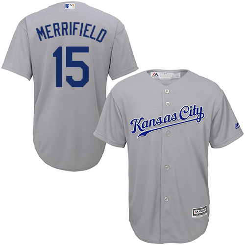 Royals #15 Whit Merrifield Grey New Cool Base Stitched MLB Jersey Royals #15 Whit Merrifield Grey New Cool Base Stitched MLB Jersey