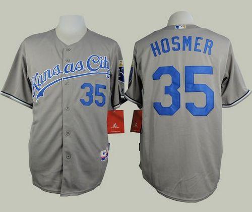 Royals #35 Eric Hosmer Grey Road Cool Base Stitched MLB Jersey Royals #35 Eric Hosmer Grey Road Cool Base Stitched MLB Jersey