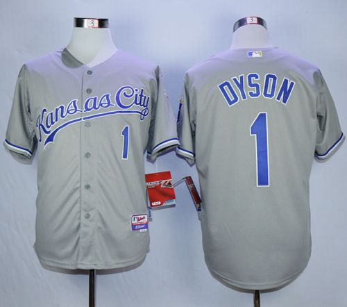 Royals #1 Jarrod Dyson Grey Cool Base Stitched MLB Jersey Royals #1 Jarrod Dyson Grey Cool Base Stitched MLB Jersey