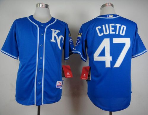 Royals #47 Johnny Cueto Light Blue Alternate 2 Cool Base Stitched MLB Jersey Royals #47 Johnny Cueto Light Blue Alternate 2 Cool Base Stitched MLB Jersey