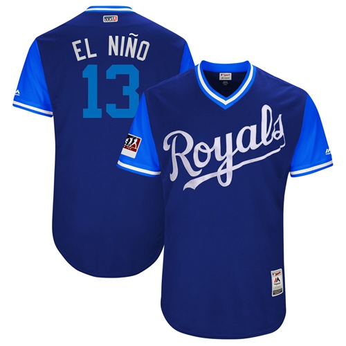 Royals #13 Salvador Perez Royal "El Nino" Players Weekend Authentic Stitched MLB Jersey Royals #13 Salvador Perez Royal "El Nino" Players Weekend Authentic Stitched MLB Jersey