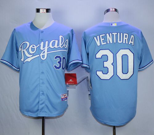 Royals #30 Yordano Ventura Light Blue Cool Base Stitched MLB Jersey Royals #30 Yordano Ventura Light Blue Cool Base Stitched MLB Jersey