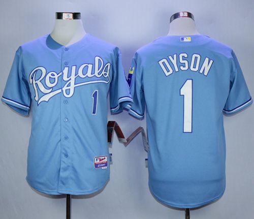 Royals #1 Jarrod Dyson Light Blue Alternate 1 Cool Base Stitched MLB Jersey Royals #1 Jarrod Dyson Light Blue Alternate 1 Cool Base Stitched MLB Jersey