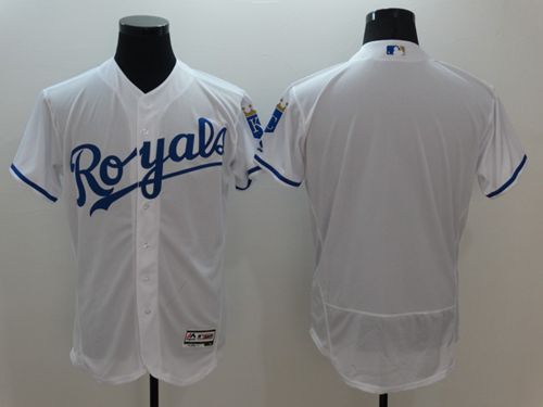 Royals Blank White Flexbase Authentic Collection Stitched MLB Jersey Royals Blank White Flexbase Authentic Collection Stitched MLB Jersey