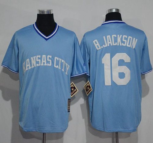 Royals #16 Bo Jackson Light Blue Cooperstown Stitched MLB Jersey Royals #16 Bo Jackson Light Blue Cooperstown Stitched MLB Jersey