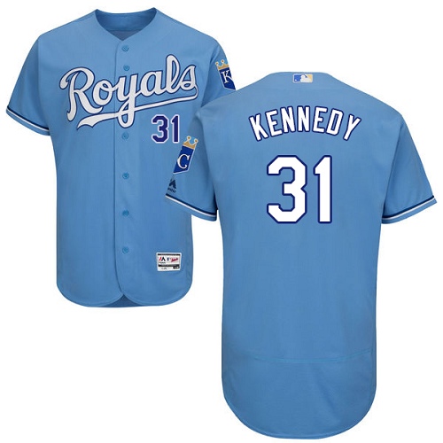 Royals #31 Ian Kennedy Light Blue Flexbase Authentic Collection Stitched MLB Jersey Royals #31 Ian Kennedy Light Blue Flexbase Authentic Collection Stitched MLB Jersey